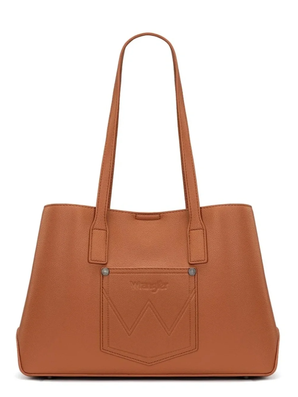Wrangler Floral Accent Tote Shoulder Bag Brown